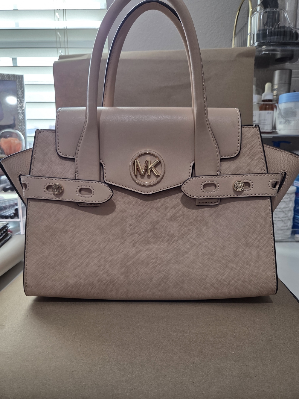 MICHAEL KORS Pale Pink  Leather Satchel